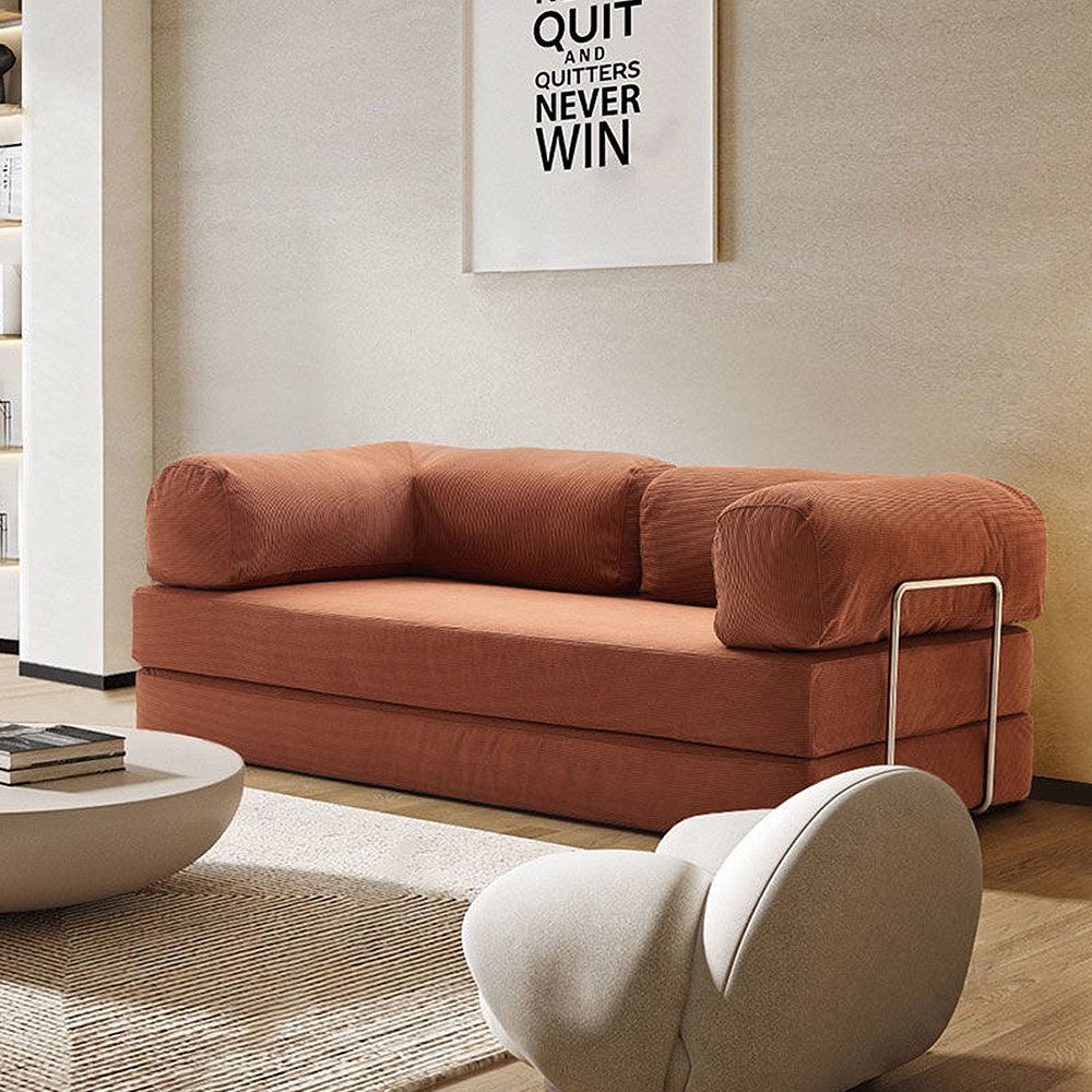 FOREST HILL 79“ Modern Beige Folding Sofa Bed