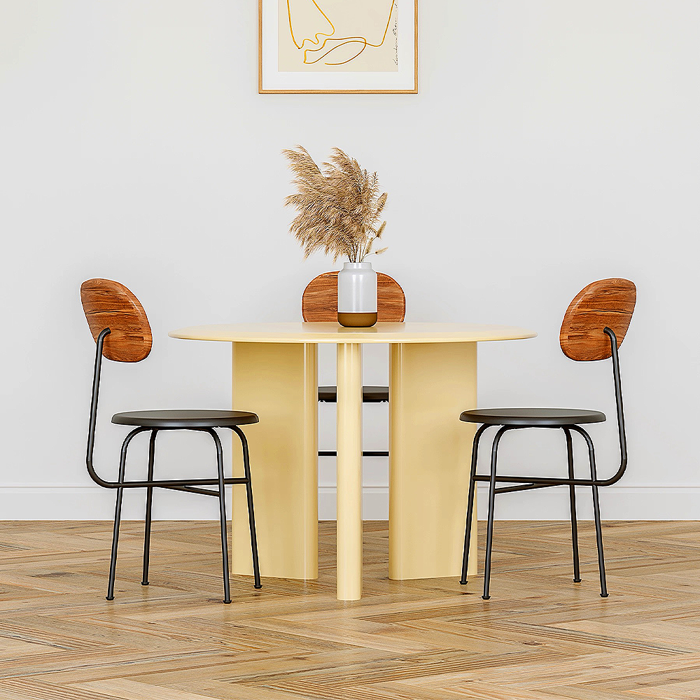 FOREST HILL Nordic round dining table cream dining table