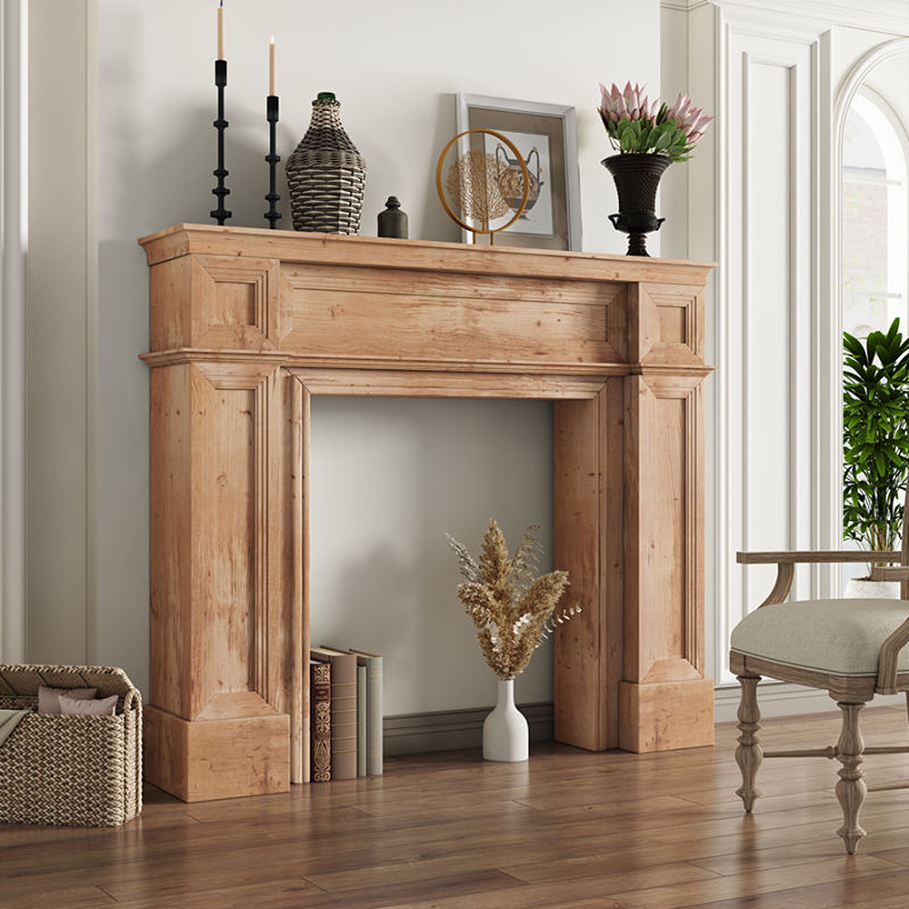 FOREST HILL 35“ Retro Solid Wood Fireplace