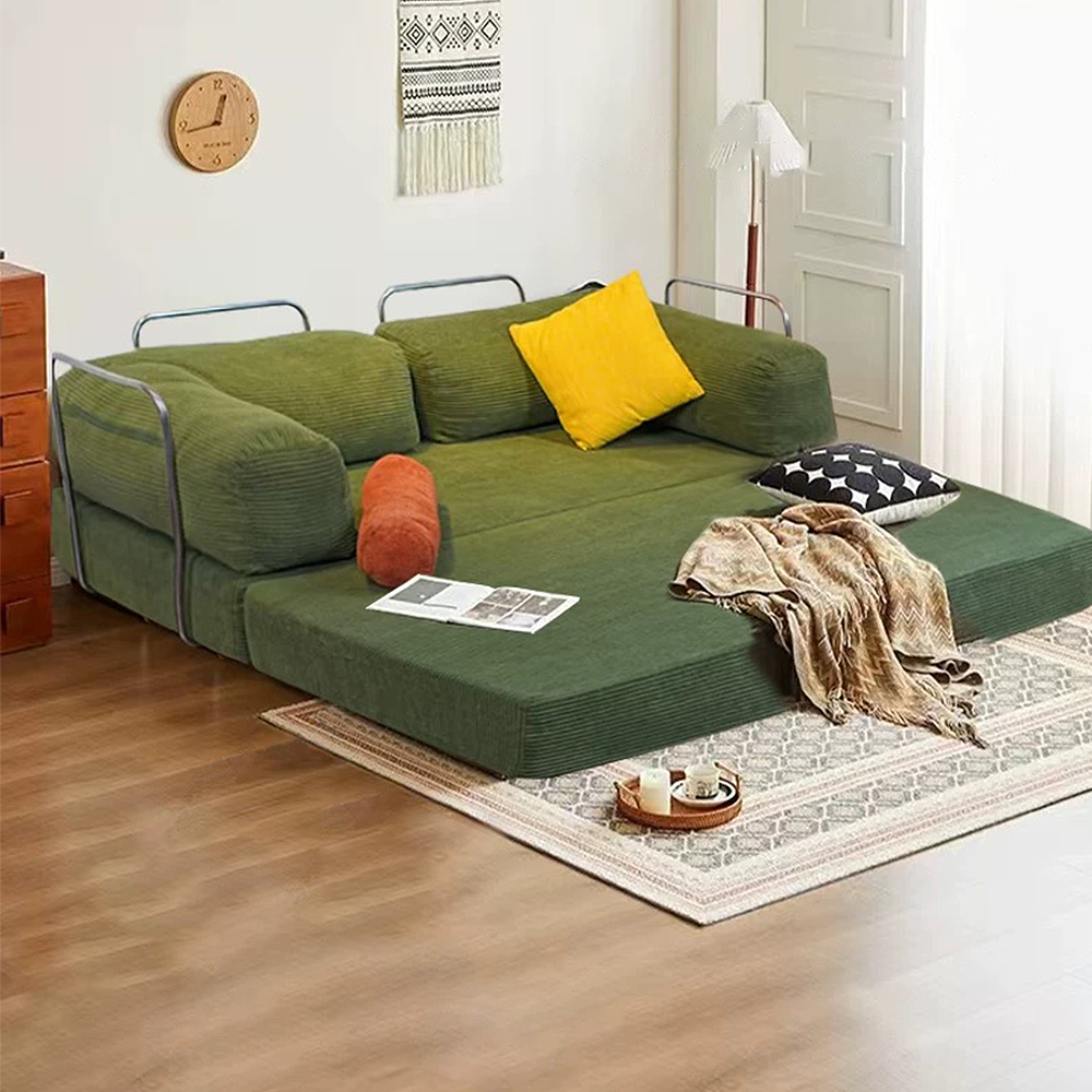 FOREST HILL 79“ Modern Beige Folding Sofa Bed