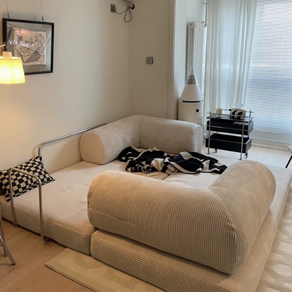 FOREST HILL 79“ Modern Beige Folding Sofa Bed