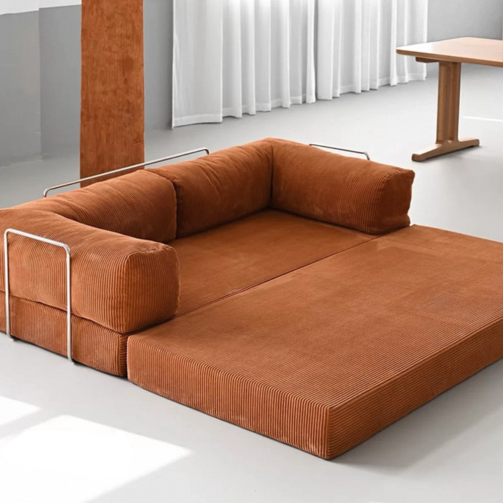 FOREST HILL 79“ Modern Beige Folding Sofa Bed
