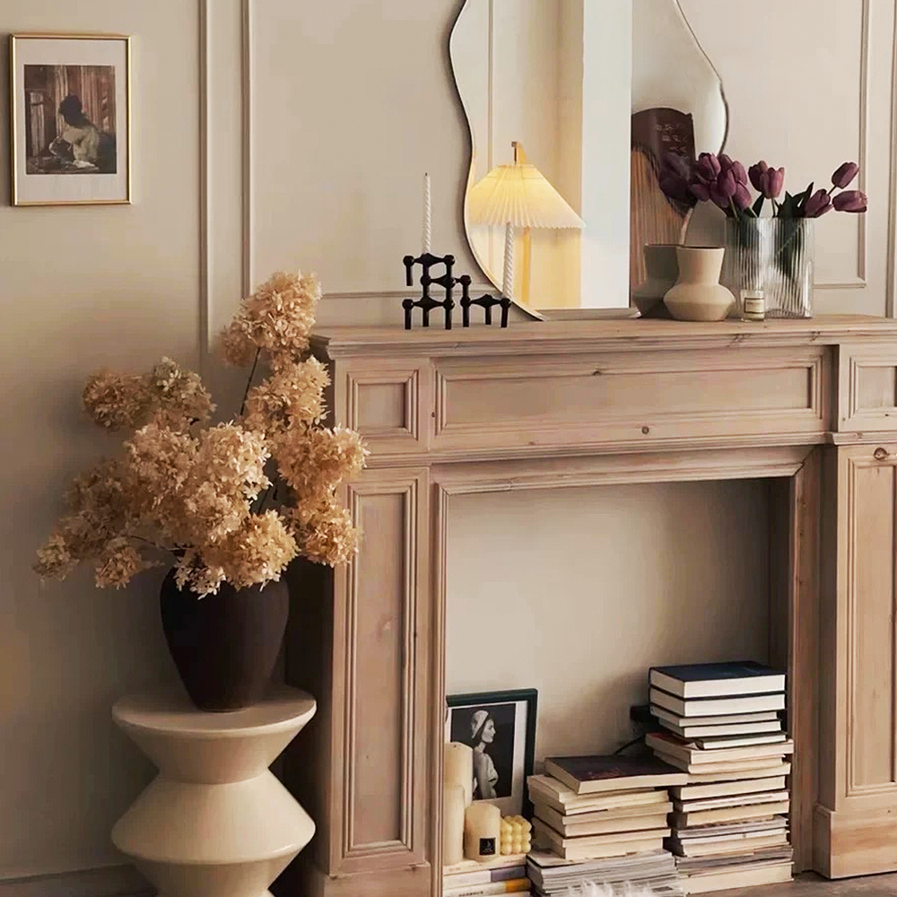 FOREST HILL 35“ Retro Solid Wood Fireplace