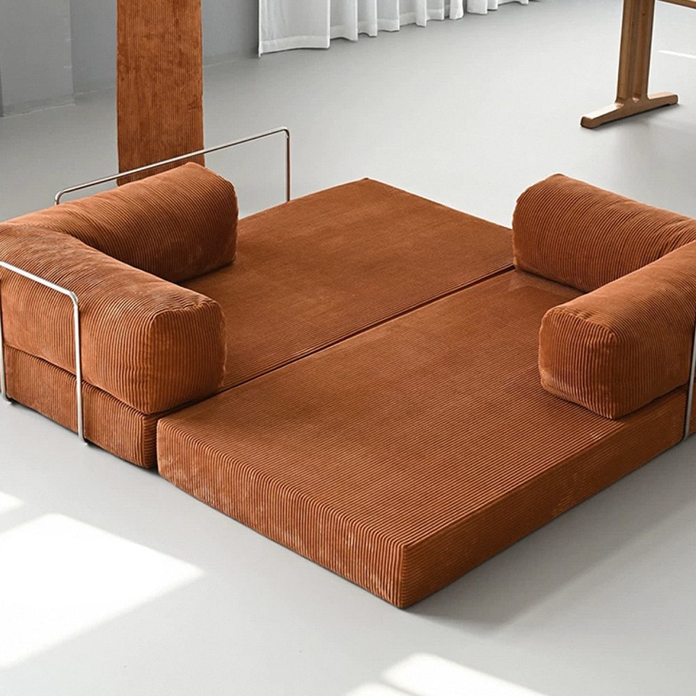 FOREST HILL 79“ Modern Beige Folding Sofa Bed
