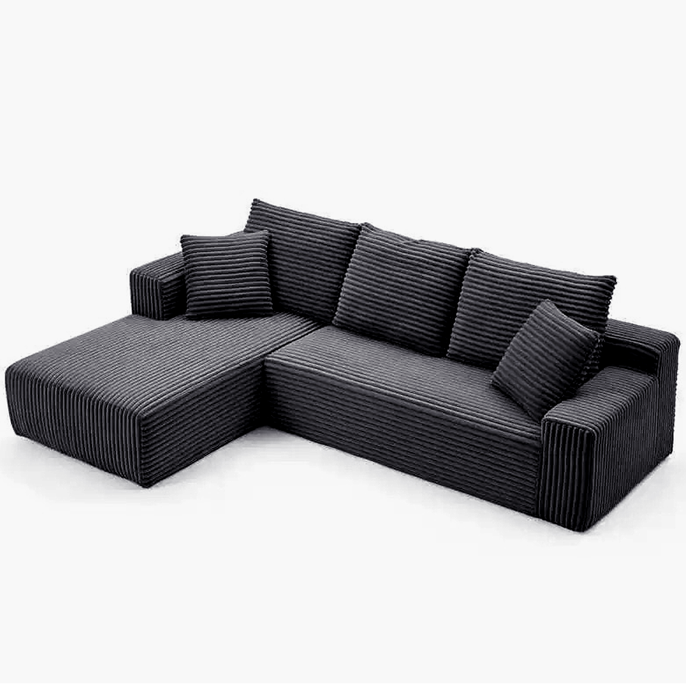 FOREST HILL 106“ L-shape Upholstered Deep Sitting Sofa with Chaise
