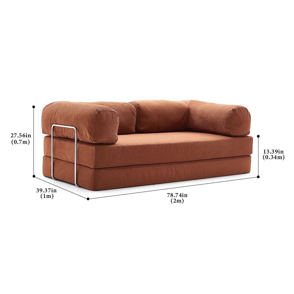 FOREST HILL 79“ Modern Beige Folding Sofa Bed