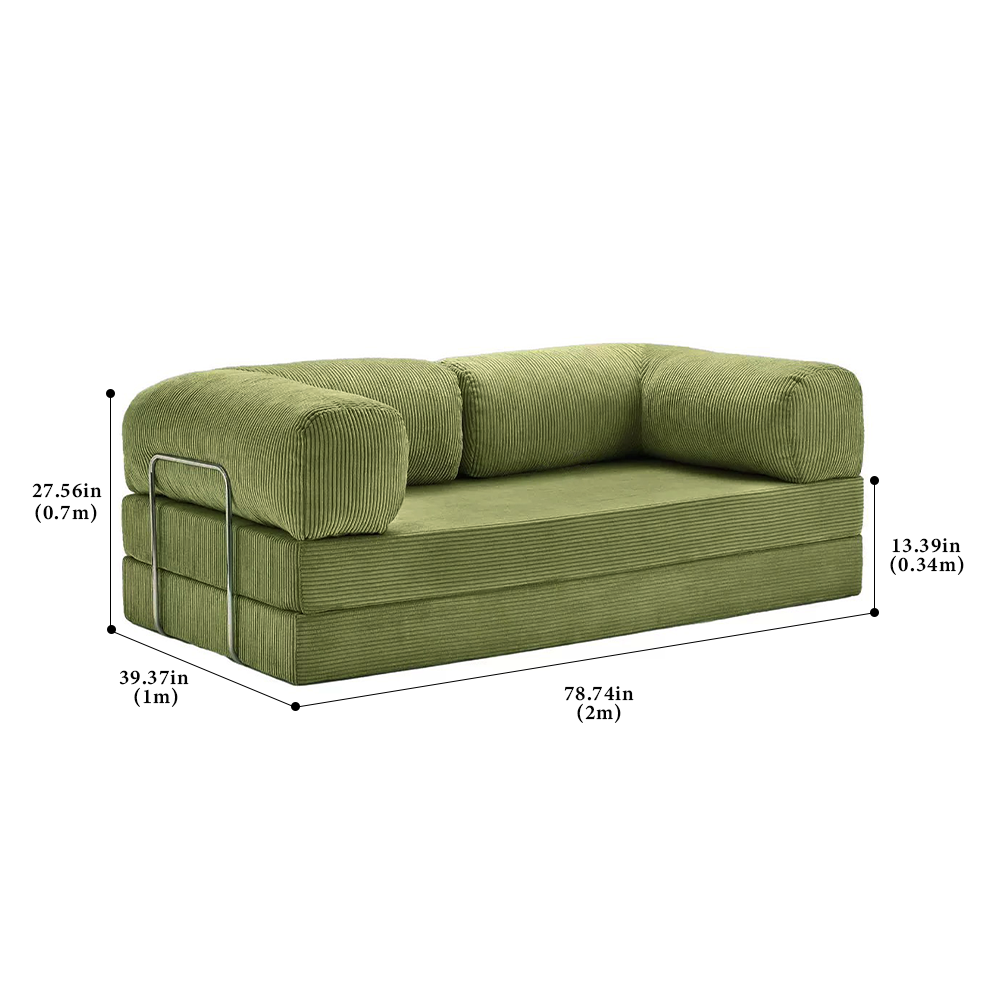 FOREST HILL 79“ Modern Beige Folding Sofa Bed