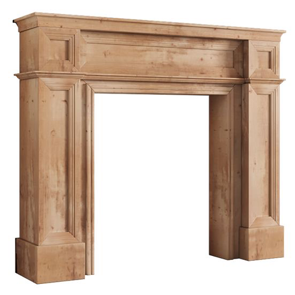 FOREST HILL 35“ Retro Solid Wood Fireplace
