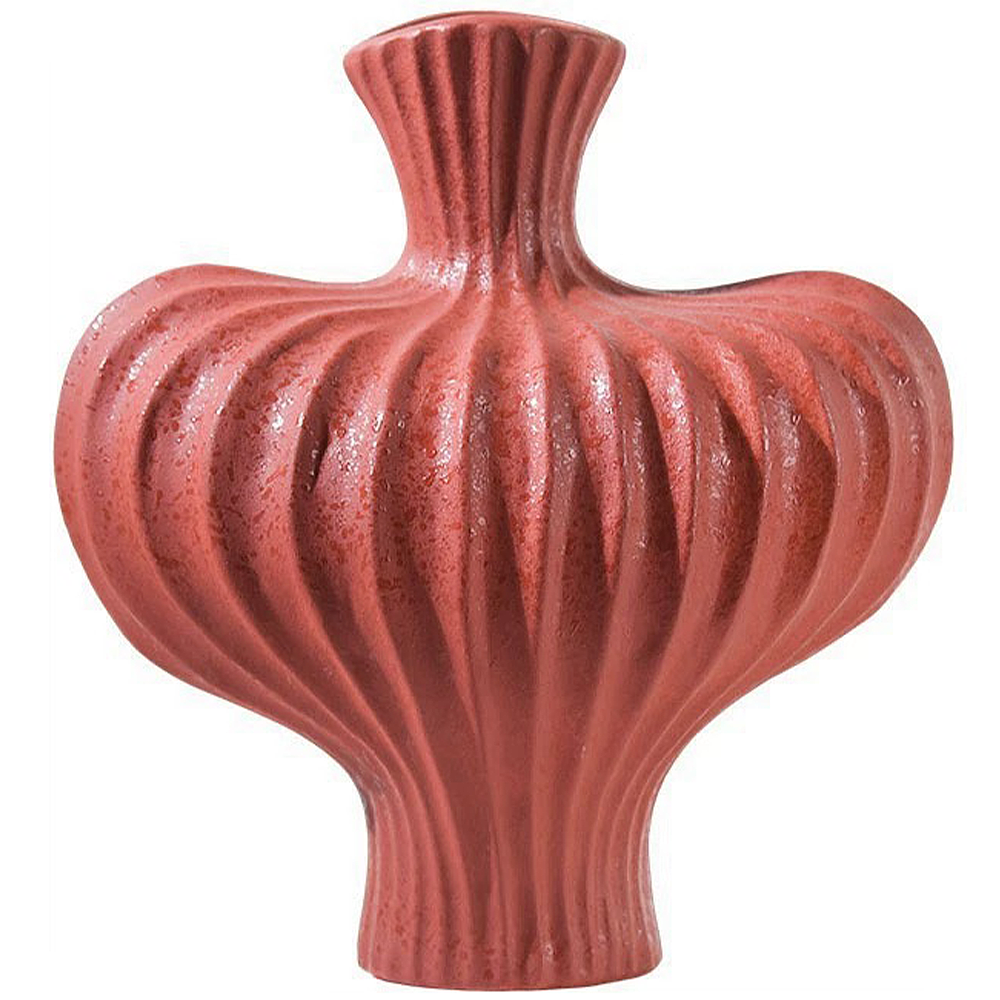 FOREST HILL French Style Red Ceramic Vase